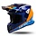 Kinder Motocross Helm Korey blau orange