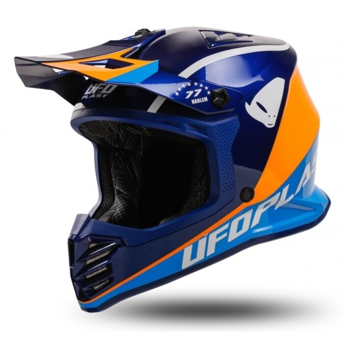 UFO Kinder Motocross Helm Korey blau orange