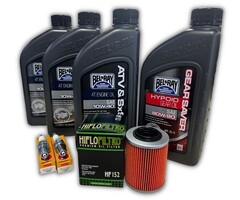 Belray Ölwechselset - Wartungsset 3 Liter 10W-40 + Ölfilter HF152 + Zündkerzen + Getriebeöl für CFMoto Cforce 850 - 1000