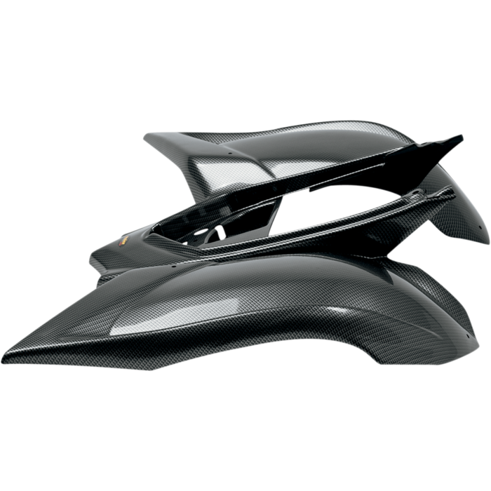 Maier Plastics Replacement Plastic Rear Fender Yamaha YFM 700 R Bj. 06-24 Black Carbon-Fiber Look