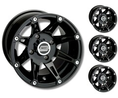 Moose Utility Felgensatz 387X Wheels - Black 12 Zoll