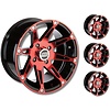 Moose Utility Felgensatz 12 Zoll 387X rot Wheels