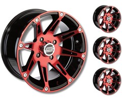 Moose Utility Felgensatz 12 Zoll 387X rot Wheels