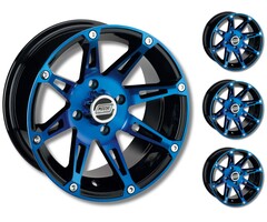 Moose Utility Felgensatz 12 Zoll 387X blau Wheels