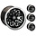 Felgensatz 416X Wheels - schwarz silber 14 Zoll