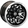 416X ATV Felgen Wheels - gefräst matt schwarz