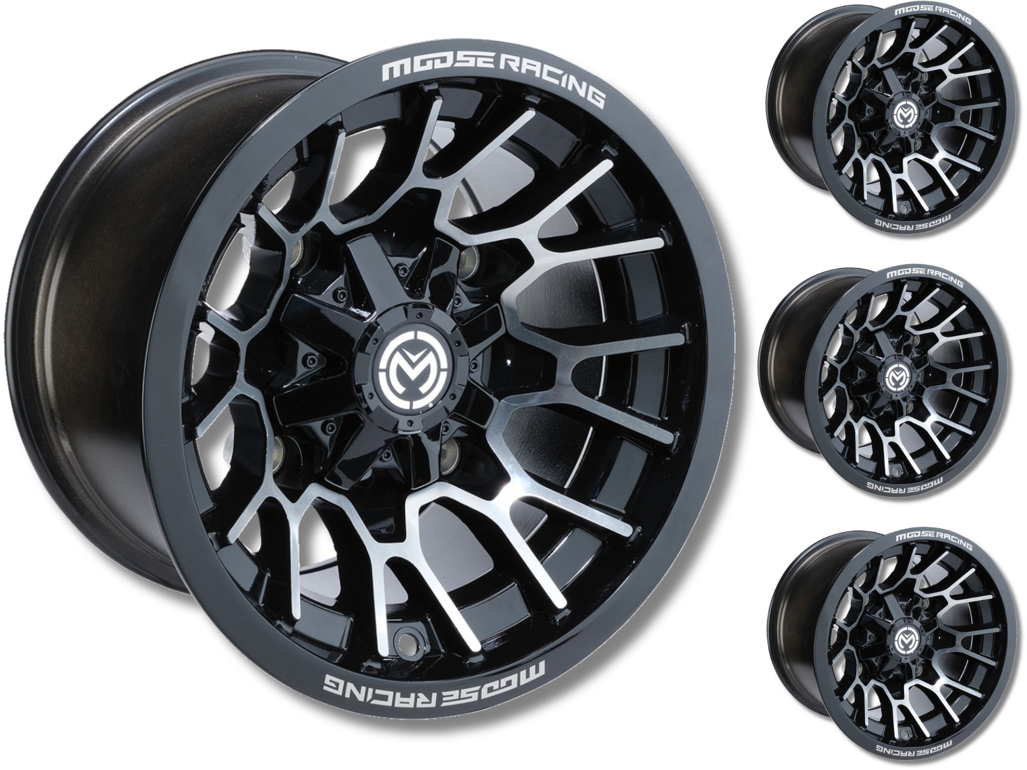 Moose Utility Felgensatz 24X Wheels - schwarz 12 Zoll