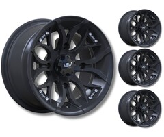 VBW - tires A2 ATV 12" Alufelgen Satz schwarz matt black 12x7 & 12x8
