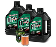 Maxima Ölwechselset 3 Liter Motoröl ATV 10W-40 + Ölfilter HF152