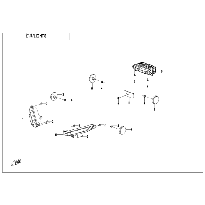 CFMoto Scheinwerfer links für Cfmoto Cforce 110