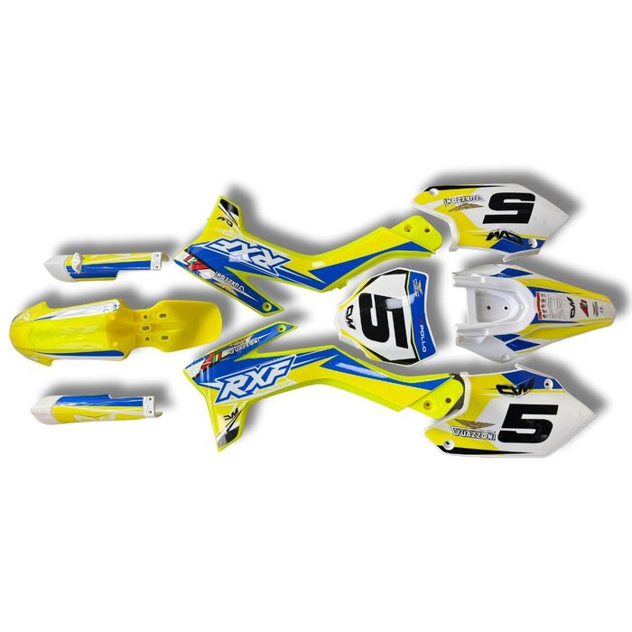 Apollino RXF 125cc Dirtbike Plastiksatz neongelb