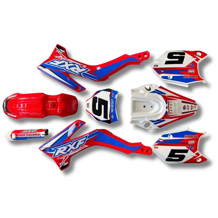 Apollino RXF 50 cc  Dirtbike Plastiksatz rot