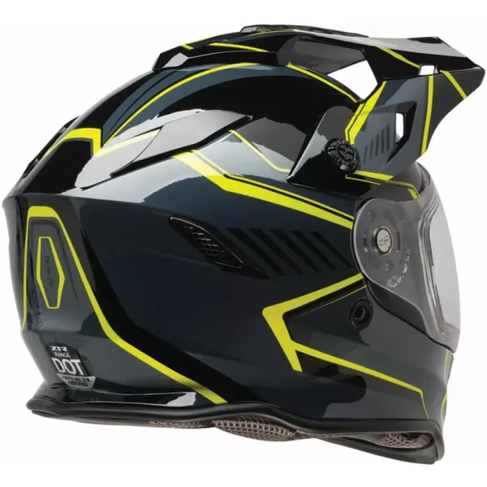 Z1R Range 2.0 Voyager ATV Quad Helm schwarz glänzend, grau gelb fluoreszierend