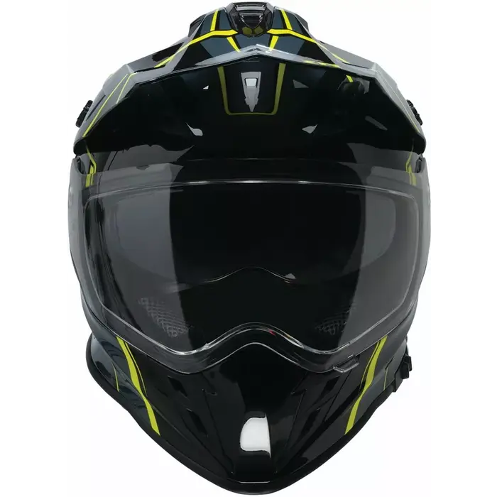 Z1R Range 2.0 Voyager ATV Quad Helm schwarz glänzend, grau gelb fluoreszierend
