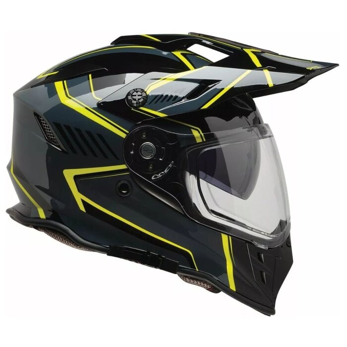Z1R Range 2.0 Voyager ATV Quad Helm schwarz glänzend, grau gelb fluoreszierend
