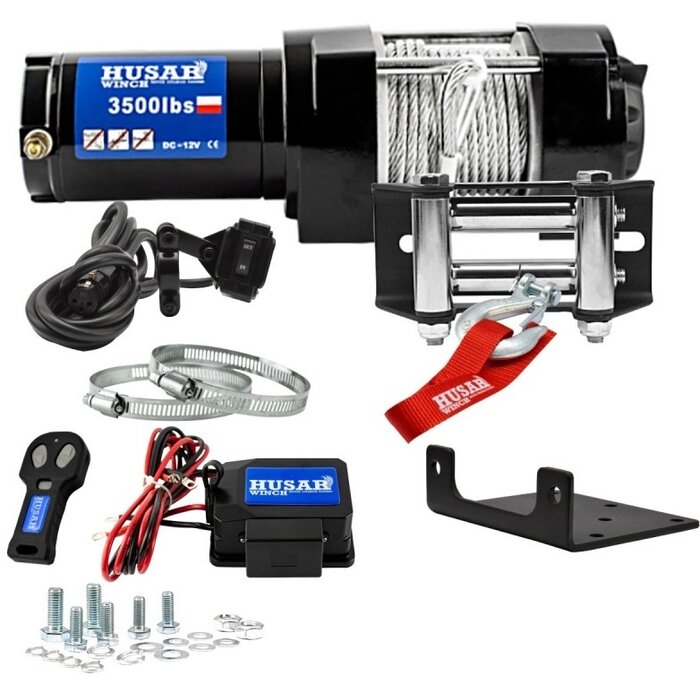 Husar Winch Seilwinde BST S 3500 LBS inkl. Montageset inkl. Fernbedienung