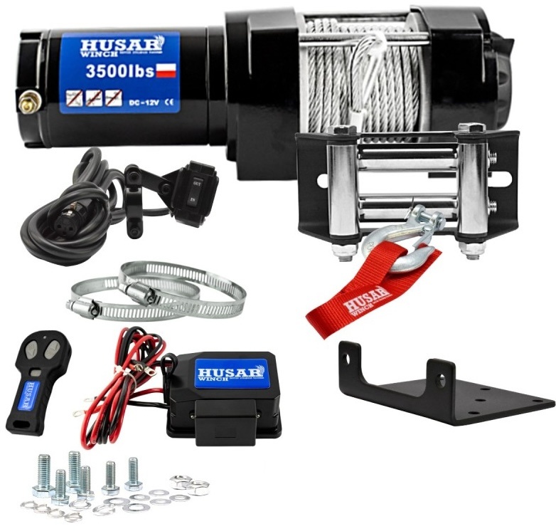 Husar Winch Seilwinde BST S 3500 LBS inkl. Montageset inkl. Fernbedienung