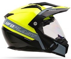 UFO Quad ATV Helm Aries schwarz grau neongelb