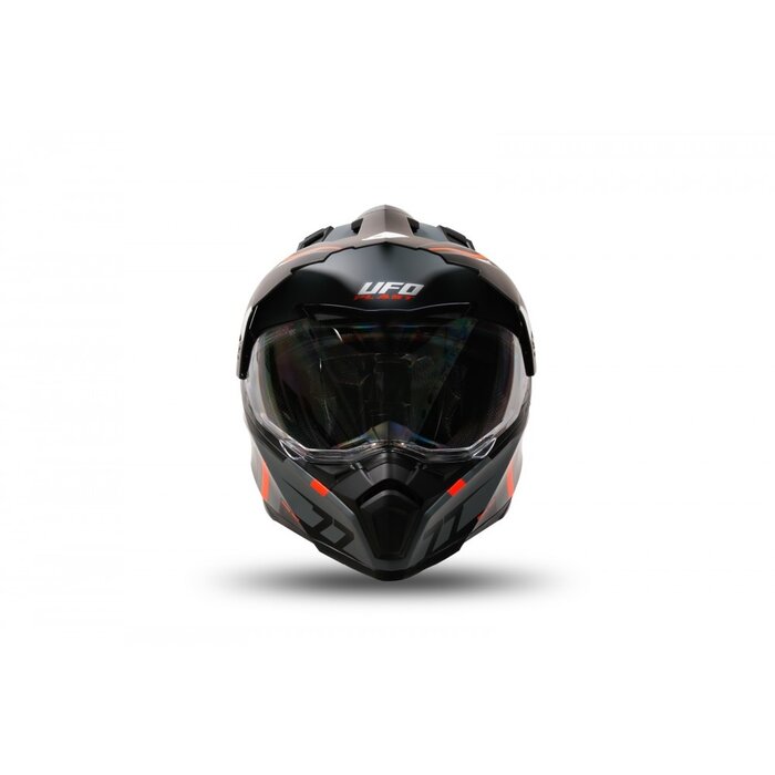 UFO Quad ATV Helm Aries schwarz grau rot