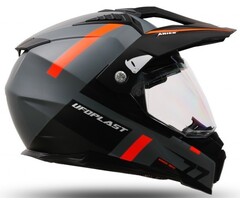 UFO Quad ATV Helm Aries schwarz grau rot