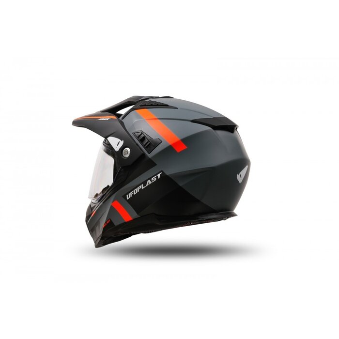 UFO Quad ATV Helm Aries schwarz grau rot