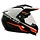 Quad ATV Helm Aries schwarz weiss orange rot