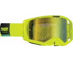 Thor MX Brille Activate Goggles neongelb / Lens Iridium verspiegelt