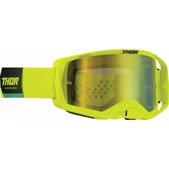 Thor MX Brille Activate Goggles neongelb / Lens Iridium verspiegelt