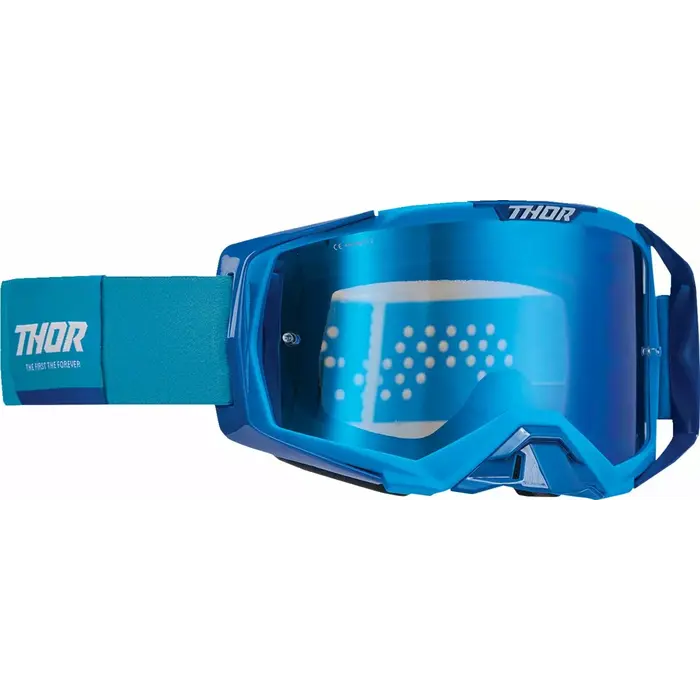 Thor MX Brille Activate Goggles blau / Lens Iridium verspiegelt