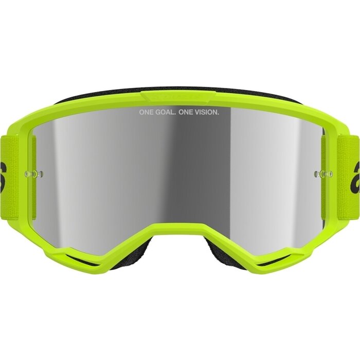 Alpinestars Vision 3 Wordmark - MX Motocross Brille neongelb