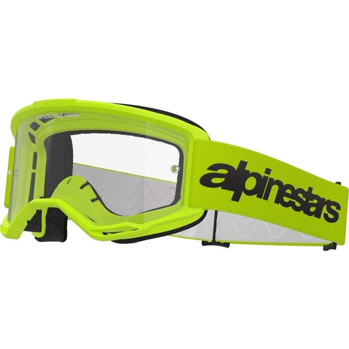 Alpinestars Vision 3 Wordmark - MX Motocross Brille neongelb