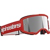 Alpinestars Vision 3 Wordmark - MX Motocross Brille rot