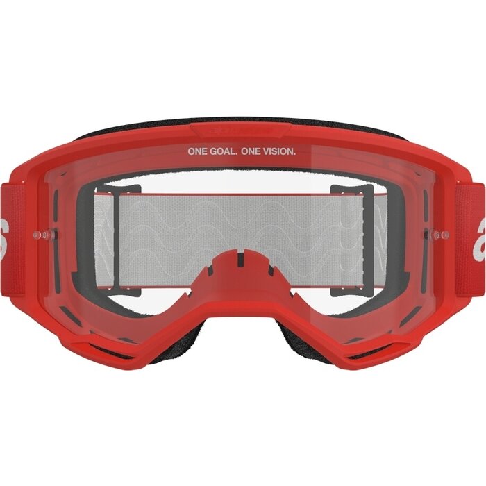 Alpinestars Vision 3 Wordmark - MX Motocross Brille rot