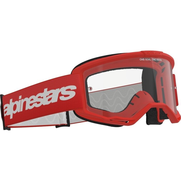 Alpinestars Vision 3 Wordmark - MX Motocross Brille rot