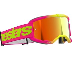 Alpinestars Vision 5 Wordmark - MX Motocross Brille pink gelb