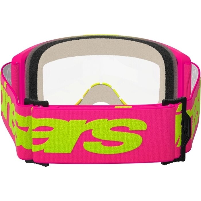 Alpinestars Vision 5 Wordmark - MX Motocross Brille pink gelb