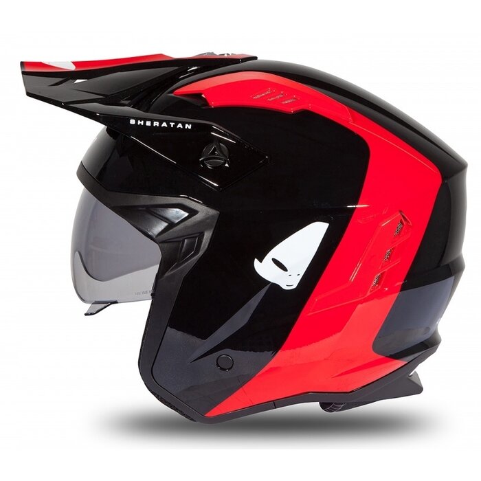 UFO Jet Roller ATV Helm Sheratan - schwarz rot