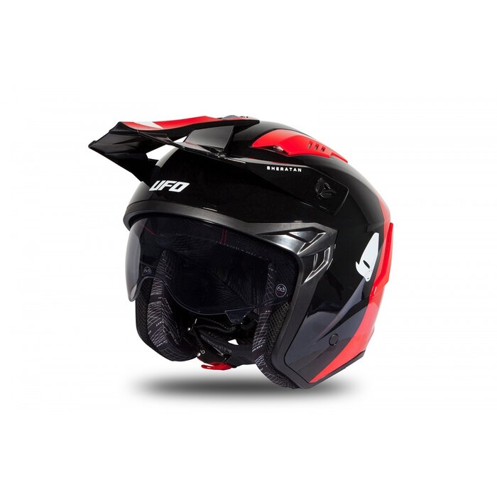 UFO Jet Roller ATV Helm Sheratan - schwarz rot