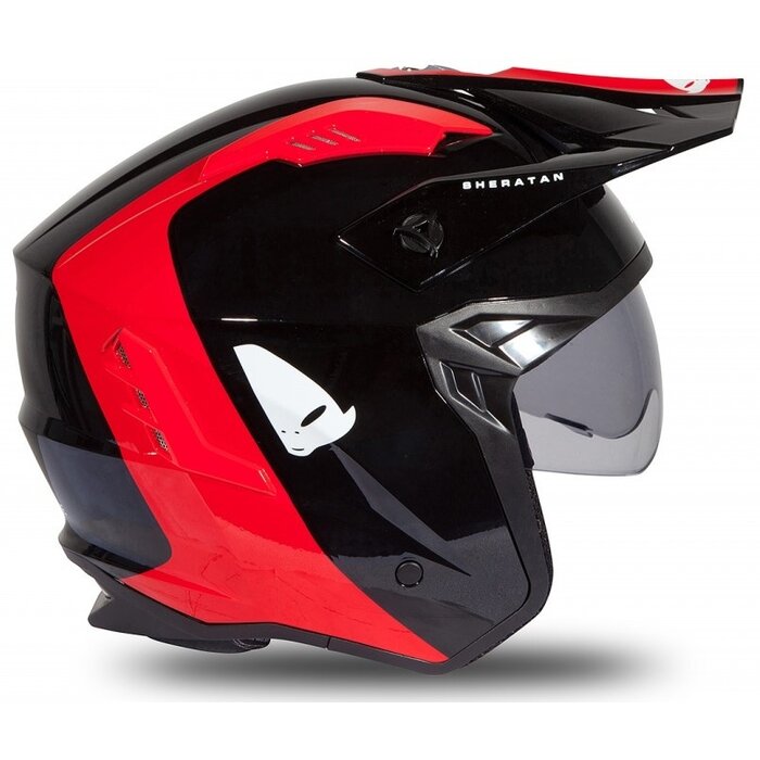 UFO Jet Roller ATV Helm Sheratan - schwarz rot