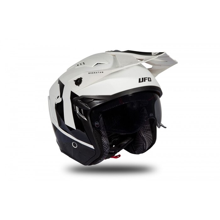 UFO Jet Roller ATV Helm Sheratan - Weiss Schwarz