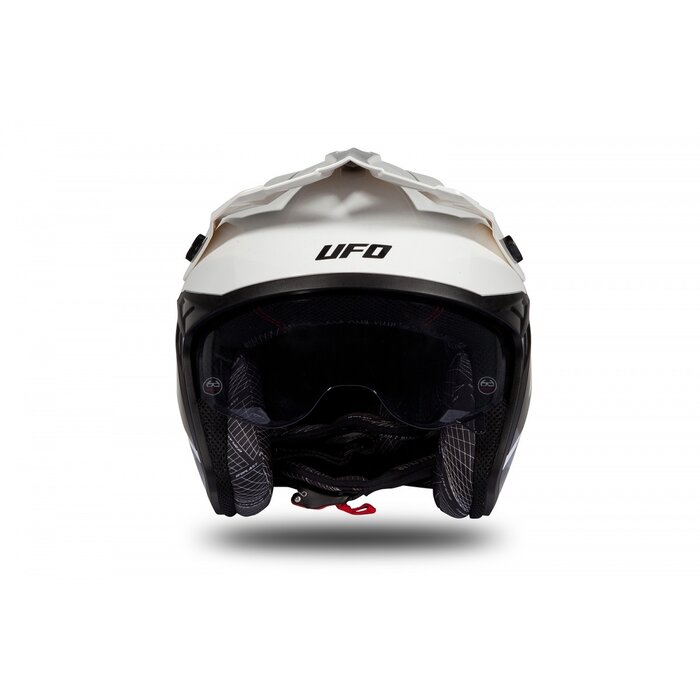 UFO Jet Roller ATV Helm Sheratan - Weiss Schwarz