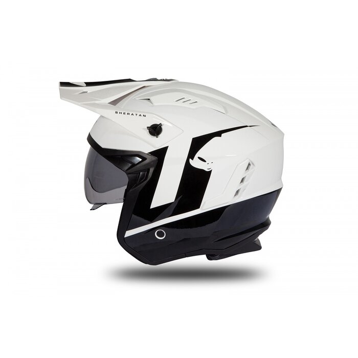 UFO Jet Roller ATV Helm Sheratan - Weiss Schwarz