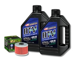 Maxima Ölwechselset 2 Liter Full-Synthetik Motoröl & 1 Ölfilter HF112 für Dinli 450 Special