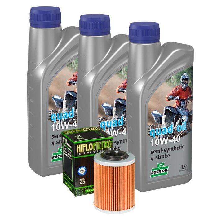 Rock Oil Ölwechselset - Wartungsset 3 Liter 10W-40 + Ölfilter HF152 CFMoto Cforce 850 - 1000