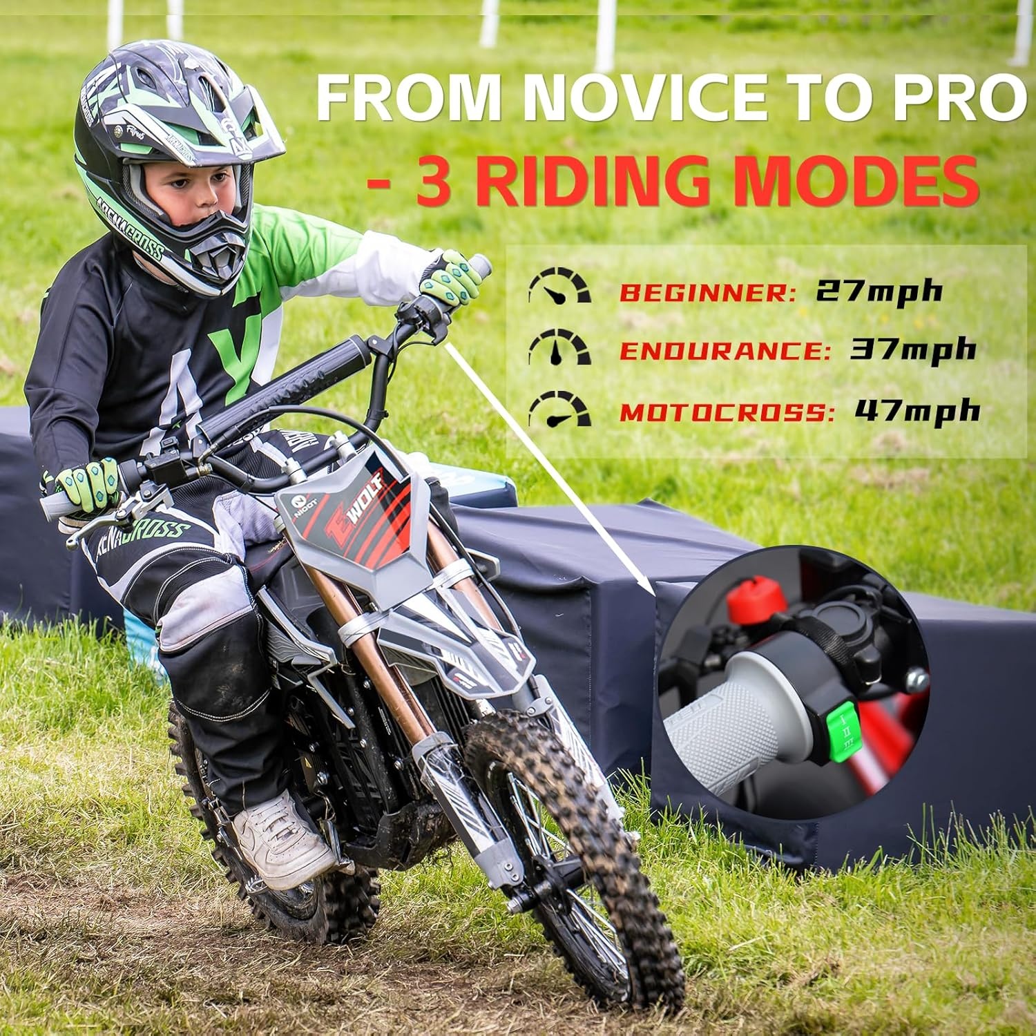 Nicot Elektro Dirtbike E-Wolf EVO 12"/12" 3000 W