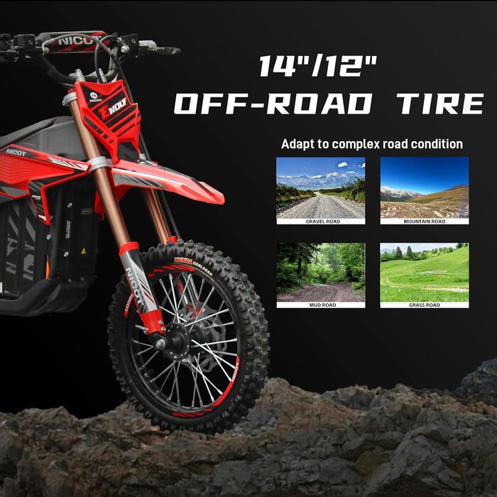 Nicot Elektro Dirtbike E-Wolf 12"/14" 6500 W