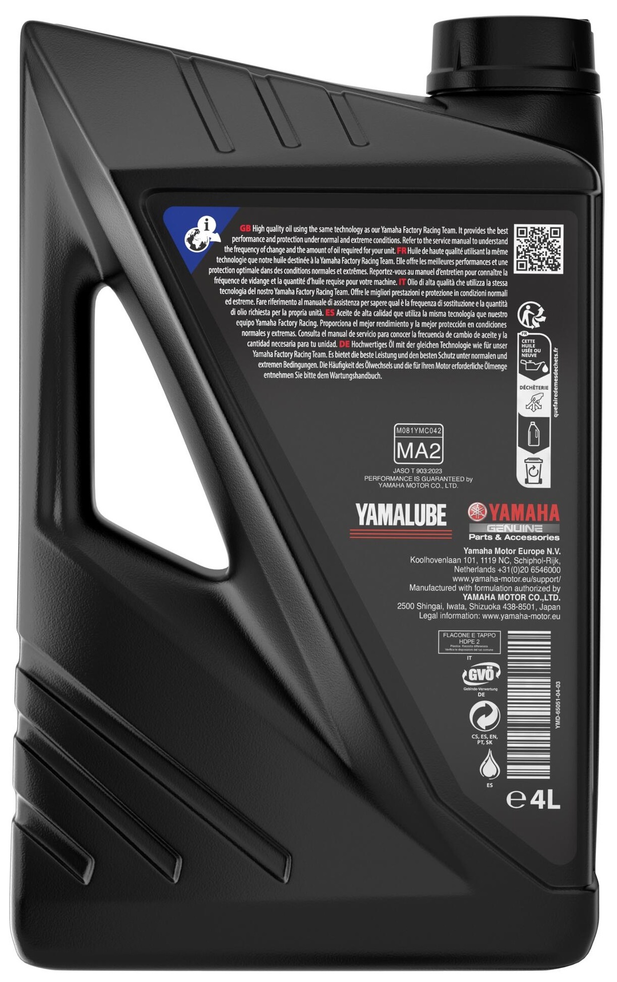 Yamalube RS4GP Racing 10W40 Full Synthetisches Motorenöl