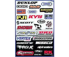 Factory Effex Universal Sponsor Logo Sticker Kit A