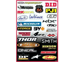 Factory Effex Universal Sponsor Logo Sticker Kit B
