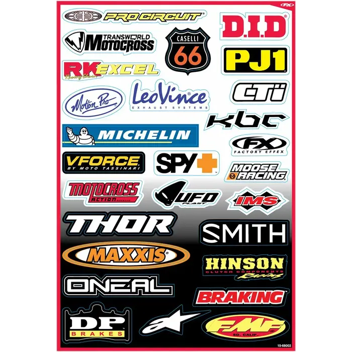 Factory Effex Universal Sponsor Logo Sticker Kit B